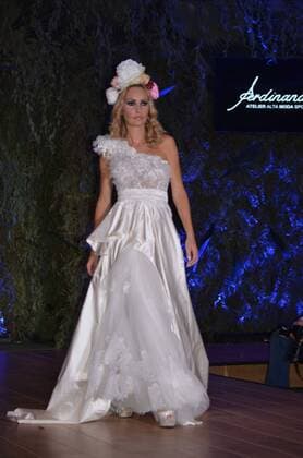 Oct. 10, 2015 - Naples, Italy - Ferdinand s collection 2015-2016 during his fashion show in Ti Sposo. Ferdinand is a Neapolitan fashion designer. Naples Italy - ZUMAp133
