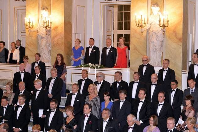 - WARSAW, POLAND: Poland s First Lady Agata Kornhauser-Duda, Poland s President Andrzej Duda, King Philippe - Filip of Belgium and Queen Mathilde of Belgium pictured during a recital by an ensemble of the National Orchestra of Belgium, at the Royal Theatre of the Old Orangery in Warsaw, Poland, on the second day of a three days State Visit of Belgium in Poland, Wednesday 14 October 2015.  ERICxLALMAND 04721057