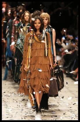 Burberry shares plunge; FTSE 100 trades higher. SOurce - BBC NEWS . 23 02 2015. London, United Kingdom. Final of the Burberry Prorsum show at London Fashion Week A W 15-Day four. .  xStephenxLockx xi-Imagesx IIM-11235-0006