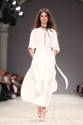 The presentation of fashion designer Elena Burenina s collection for the spring-summer 2016 season at the 37th Ukrainian Fashion Week in Kyiv.  Copyright: Nosach Vitaliy 427187