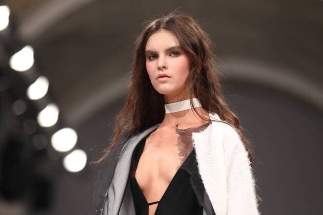 The presentation of fashion designer Elena Burenina s collection for the spring-summer 2016 season at the 37th Ukrainian Fashion Week in Kyiv.  Copyright: Nosach Vitaliy 427197
