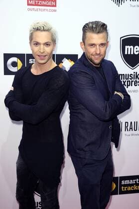 Julian David und Chris Prinz beim Musikexpress Style Award 2015 im Kosmos. Berlin, 15.10.2015 Foto:xS.xGabschx xFuturexImage