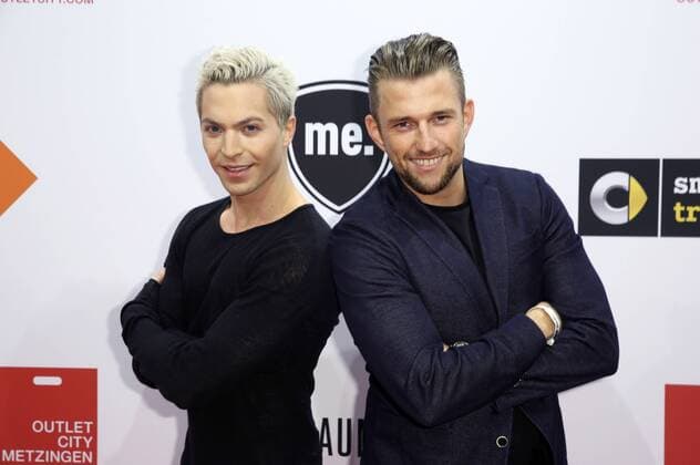 Julian David und Chris Prinz beim Musikexpress Style Award 2015 im Kosmos. Berlin, 15.10.2015 Foto:xS.xGabschx xFuturexImage