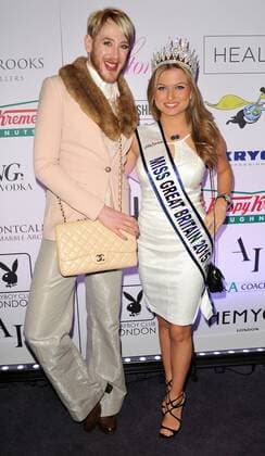 Stylist Lewis-Duncan Weedon and Miss Great Britain 2015, Zara Holland attending the Tresor Paris Fashion Show at The Montcalm Hotel, in London. OCTOBER 15th 2015  TSTx153195