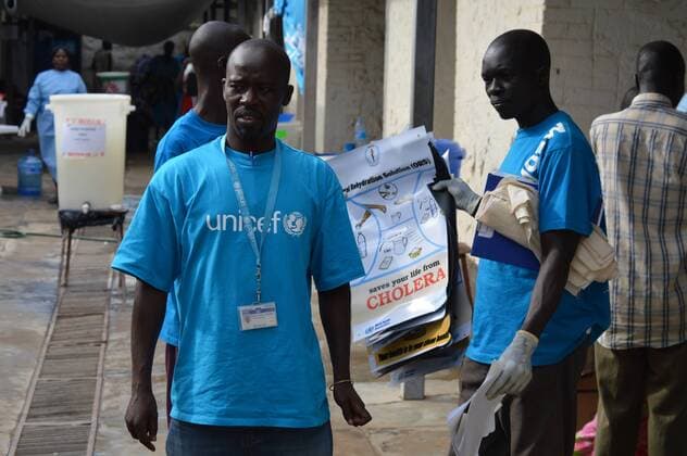 May 27, 2014 - Juba, South Sudan, Africa - Patients in the Juba Teaching Hospital. Ministry of Health says a suspected case of cholera was reportedly linked to MSF clinic at UN House Juba III IDP camp. Following field investigations and laboratory confirmation MOF declared an outbreak of cholera in Juba. Since the beginning of the outbreak on April 23, 2014, 586 cumulative cholera cases including 22 deaths (13 institutional and 9 community deaths) have been reported. The majority of the deaths reported in hospital died on arrival.  - ZUMAb13