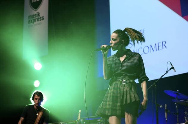 Anna-Maria Nemetz mit ihrer Band B.O.X.E.R. beim Musikexpress Style Award 2015 im Kosmos. Berlin, 15.10.2015 Foto:xS.xGabschx xFuturexImage
