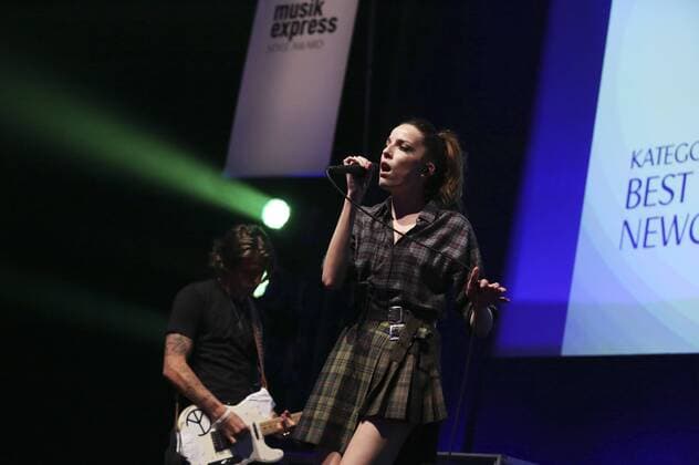 Anna-Maria Nemetz mit ihrer Band B.O.X.E.R. beim Musikexpress Style Award 2015 im Kosmos. Berlin, 15.10.2015 Foto:xS.xGabschx xFuturexImage