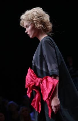 MOSCOW, RUSSIA. OCTOBER 16, 2015. A model wears a creation by designer Sergey Sysoev for a spring summer 2016 collection at Plus Size Fashion Weekend Show during the 34th Moscow Fashion Week in Gostiny Dvor. Artyom Geodakyan TASS  TS00FFBD