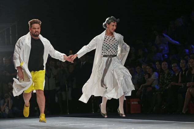 MOSCOW, RUSSIA. OCTOBER 16, 2015. Models wear creations by designer Elena Teplitskaya for the Teplitskaya Design spring summer 2016 collection, at Plus Size Fashion Weekend Show during the 34th Moscow Fashion Week in Gostiny Dvor. Artyom Geodakyan TASS  TS00FFDA