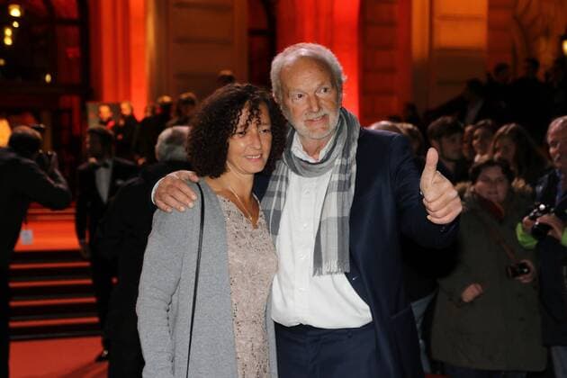 16.10.2015, Frankfurt, Alte Oper, roter Teppich, red Carpet Verleihung des Hessischen Film- und Kinopreises 2015 Ehrenpreisträger des hessischen Ministerpräsidenten Michael Gwisdek mit Ehefrau Gabriele auf dem roten Teppich