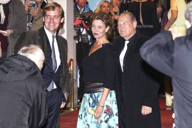 Lars Kraume, Margarita Broich und Burghart Klaussner bei der Verleihung vom Hessischen Film- und Kinopreis 2015 in der Alten Oper. Frankfurt, 16.10.2015 Foto:xP.xBackx xFuturexImage