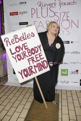 Tine Wittler bei der Plus Size Fashion Show in der Kulturkirche Altona. Hamburg, 17.10.2015 Foto:xgbrcix xFuturexImage