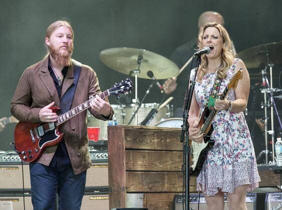 Oct 17, 2015 - Raleigh, North Carolina; USA - Musicians SUSAN TEDESCHI and DEREK TRUCKS of the TEDESCHI TRUCKS BAND performs live as part of the inaugural 2015 American Roots Music and Arts Festival that took place at the Walnut Creek Amphitheatre located in Raleigh. Copyright 2015 Raleigh USA - ZUMAm78_