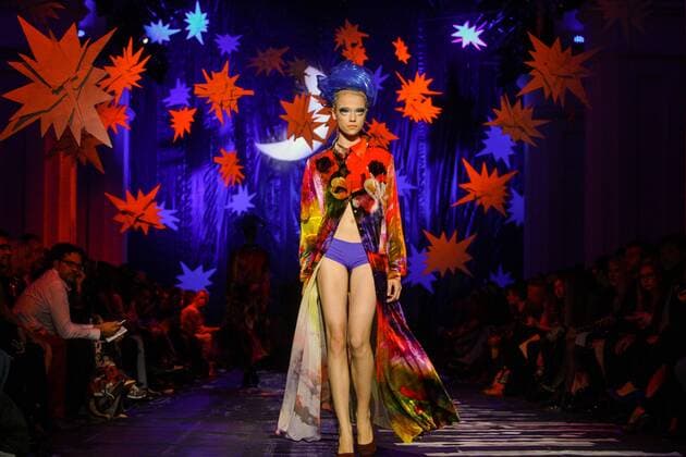Oct. 18, 2015 - Kiev, Ukraine - A model presents a creation by Ukrainian designer Oleksiy Zalevskiy during the Ukrainian Fashion Week in Kiev, Ukraine, 14 October 2015. The event presents Spring Summer 2016 collections by Ukrainian and international designers from 14 to 18 October. Kiev Ukraine  - ZUMAn230
