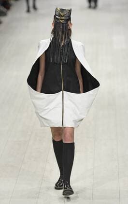 Oct. 18, 2015 - Kiev, Ukraine - A model presents a creation by designer Yauheniya Belskaya during the Ukrainian Fashion Week in Kiev, Ukraine,18 October 2015. The event presents Spring Summer 2016 collections by Ukrainian and international designers from 14 to 20 October. Kiev Ukraine  - ZUMAn230