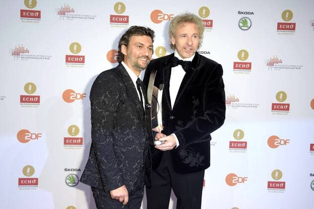Jonas Kaufmann und Thomas Gottschalk beim Echo Klassik 2015 im Konzerthaus. Berlin, 18.10.2015 Foto:xFredericx xFuturexImage
