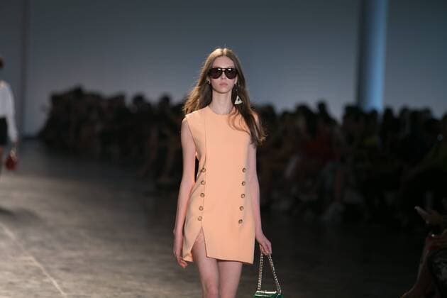 SAO PAULO, Brazil - 10 19 2015: SAO PAULO FASHION WEEK WINTER 2016- Animale during the Sao Paulo Fashion Week Winter 2016 held at Ibirapuera Park.  Ci?axNeder