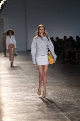 SAO PAULO, Brazil - 10 19 2015: SAO PAULO FASHION WEEK WINTER 2016- Animale during the Sao Paulo Fashion Week Winter 2016 held at Ibirapuera Park.  Ci?axNeder