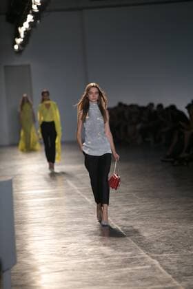 SAO PAULO, Brazil - 10 19 2015: SAO PAULO FASHION WEEK WINTER 2016- Animale during the Sao Paulo Fashion Week Winter 2016 held at Ibirapuera Park.  Ci?axNeder