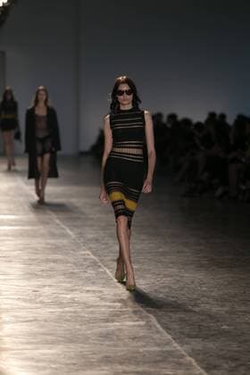 SAO PAULO, Brazil - 10 19 2015: SAO PAULO FASHION WEEK WINTER 2016- Animale during the Sao Paulo Fashion Week Winter 2016 held at Ibirapuera Park.  Ci?axNeder