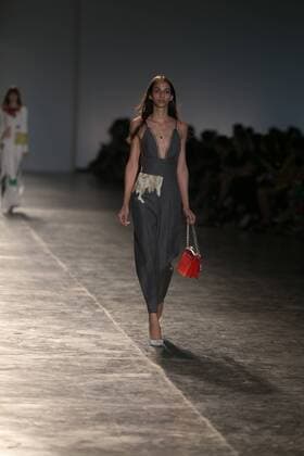 SAO PAULO, Brazil - 10 19 2015: SAO PAULO FASHION WEEK WINTER 2016- Animale during the Sao Paulo Fashion Week Winter 2016 held at Ibirapuera Park.  Ci?axNeder