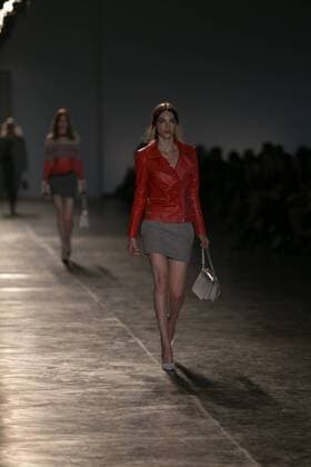 SAO PAULO, Brazil - 10 19 2015: SAO PAULO FASHION WEEK WINTER 2016- Animale during the Sao Paulo Fashion Week Winter 2016 held at Ibirapuera Park.  Ci?axNeder