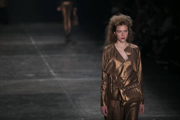 SAO PAULO, Brazil - 10 19 2015: SAO PAULO FASHION WEEK WINTER 2016- A Rachel Davidowicz during Sao Paulo Fashion Week Winter 2016 held at Ibirapuera Park.  Ci?axNeder