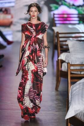 Oct. 19, 2015 - Sao Paulo, Brazil - A model presents a creation by Ronaldo Fraga during the 2016 Winter collection of the Sao Paulo Fashion Week. Sao Paulo Brazil - ZUMAp133