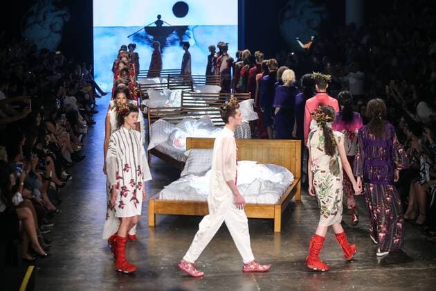 Oct. 19, 2015 - Sao Paulo, Brazil - A models present creations of Ronaldo Fraga during the 2016 Winter collection of the Sao Paulo Fashion Week. Sao Paulo Brazil - ZUMAp133