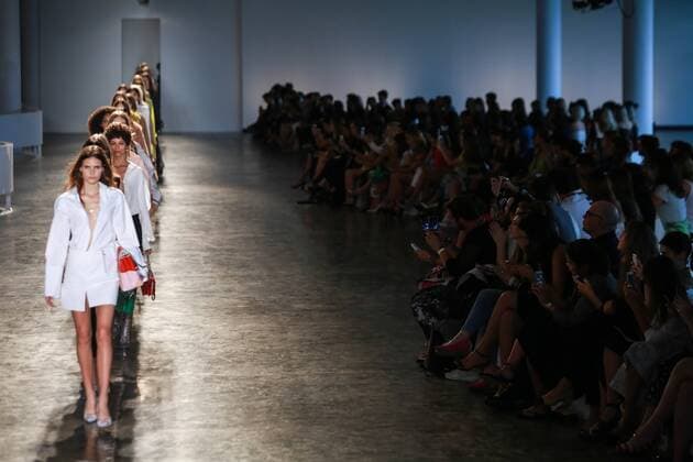 Oct. 19, 2015 - Sao Paulo, Sao Paulo, Brazil - A model presents a creation by Animale during the 2016 Winter collection of the Sao Paulo Fashion Week in Sao Paulo. Sao Paulo Brazil - ZUMAp133