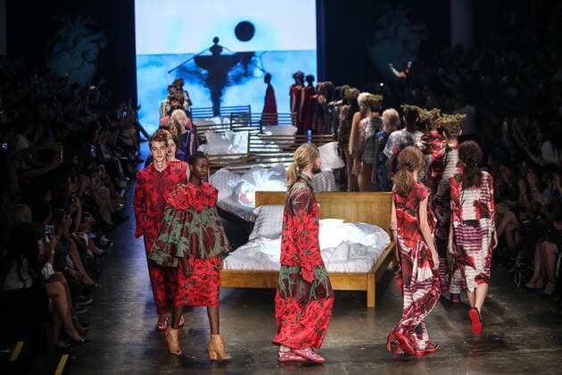 Oct. 19, 2015 - Sao Paulo, Brazil - A models present the creations of Ronaldo Fraga during the 2016 Winter collection of the Sao Paulo Fashion Week. Sao Paulo Brazil - ZUMAp133