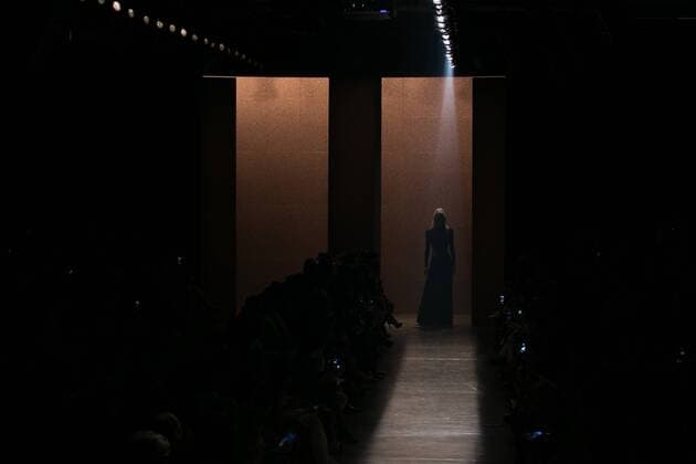 SAO PAULO, Brazil - 10 19 2015: SAO PAULO FASHION WEEK WINTER 2016- Lilly Sarti during Sao Paulo Fashion Week Winter 2016 held at Ibirapuera Park.  Ci?axNeder