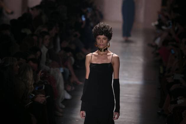 SAO PAULO, Brazil - 10 19 2015: SAO PAULO FASHION WEEK WINTER 2016- Lilly Sarti during Sao Paulo Fashion Week Winter 2016 held at Ibirapuera Park.  Ci?axNeder