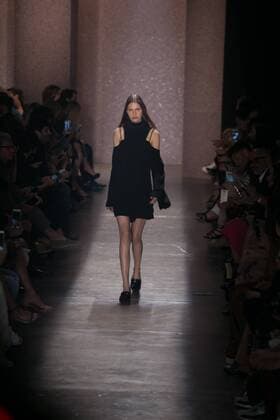 SAO PAULO, Brazil - 10 19 2015: SAO PAULO FASHION WEEK WINTER 2016- Lilly Sarti during Sao Paulo Fashion Week Winter 2016 held at Ibirapuera Park.  Ci?axNeder