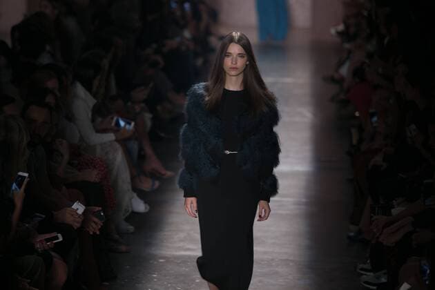 SAO PAULO, Brazil - 10 19 2015: SAO PAULO FASHION WEEK WINTER 2016- Lilly Sarti during Sao Paulo Fashion Week Winter 2016 held at Ibirapuera Park.  Ci?axNeder