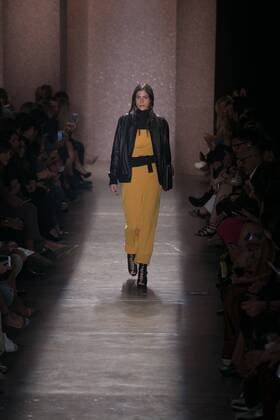 SAO PAULO, Brazil - 10 19 2015: SAO PAULO FASHION WEEK WINTER 2016- Lilly Sarti during Sao Paulo Fashion Week Winter 2016 held at Ibirapuera Park.  Ci?axNeder