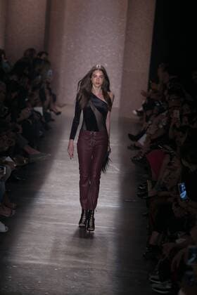 SAO PAULO, Brazil - 10 19 2015: SAO PAULO FASHION WEEK WINTER 2016- Lilly Sarti during Sao Paulo Fashion Week Winter 2016 held at Ibirapuera Park.  Ci?axNeder