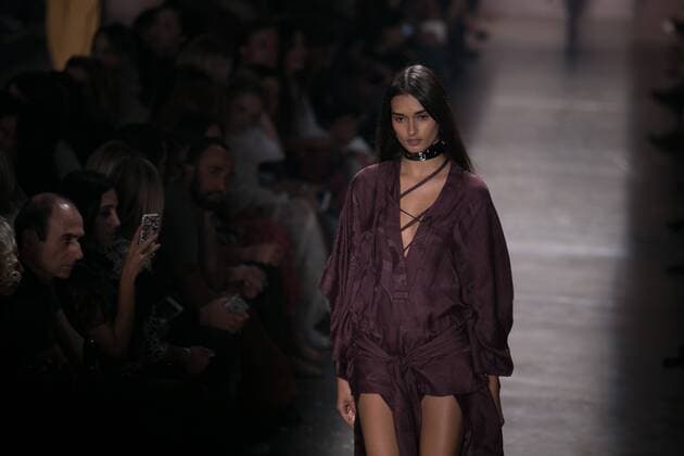 SAO PAULO, Brazil - 10 19 2015: SAO PAULO FASHION WEEK WINTER 2016- Lilly Sarti during Sao Paulo Fashion Week Winter 2016 held at Ibirapuera Park.  Ci?axNeder