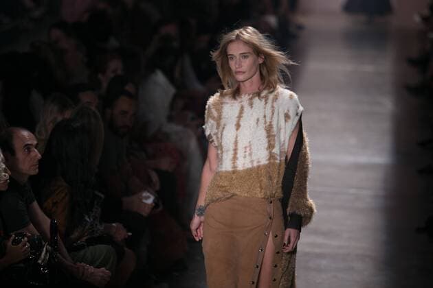 SAO PAULO, Brazil - 10 19 2015: SAO PAULO FASHION WEEK WINTER 2016- Lilly Sarti during Sao Paulo Fashion Week Winter 2016 held at Ibirapuera Park.  Ci?axNeder