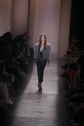 SAO PAULO, Brazil - 10 19 2015: SAO PAULO FASHION WEEK WINTER 2016- Lilly Sarti during Sao Paulo Fashion Week Winter 2016 held at Ibirapuera Park.  Ci?axNeder