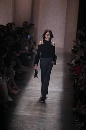 SAO PAULO, Brazil - 10 19 2015: SAO PAULO FASHION WEEK WINTER 2016- Lilly Sarti during Sao Paulo Fashion Week Winter 2016 held at Ibirapuera Park.  Ci?axNeder