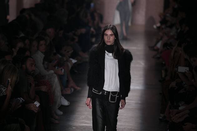 SAO PAULO, Brazil - 10 19 2015: SAO PAULO FASHION WEEK WINTER 2016- Lilly Sarti during Sao Paulo Fashion Week Winter 2016 held at Ibirapuera Park.  Ci?axNeder