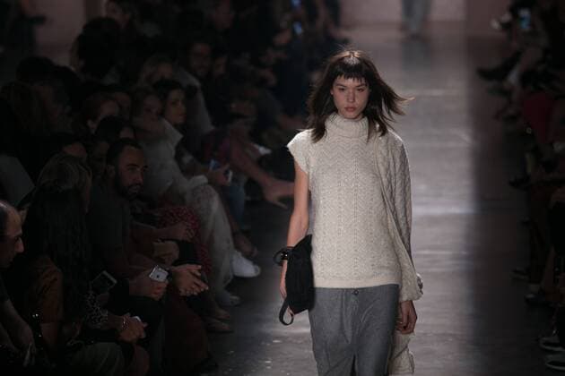 SAO PAULO, Brazil - 10 19 2015: SAO PAULO FASHION WEEK WINTER 2016- Lilly Sarti during Sao Paulo Fashion Week Winter 2016 held at Ibirapuera Park.  Ci?axNeder