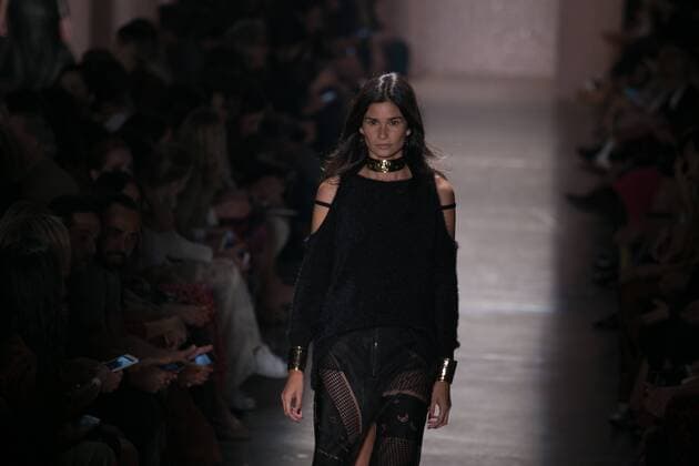 SAO PAULO, Brazil - 10 19 2015: SAO PAULO FASHION WEEK WINTER 2016- Lilly Sarti during Sao Paulo Fashion Week Winter 2016 held at Ibirapuera Park.  Ci?axNeder