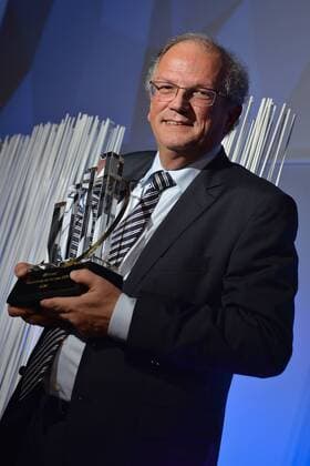 - BRUSSELS, BELGIUM: Deme CEO Alain Bernard pictured after winning the award ceremony for the 21st edition of Onderneming van het jaar (Dutch-speaking company of the year), Tuesday 20 October 2015, in Brussels.  DAVIDxSTOCKMAN 04724954