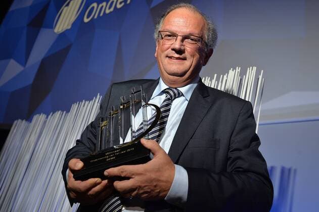 - BRUSSELS, BELGIUM: Deme CEO Alain Bernard pictured after the award ceremony for the 21st edition of Onderneming van het jaar (Dutch-speaking company of the year), Tuesday 20 October 2015, in Brussels.  DAVIDxSTOCKMAN 04724959