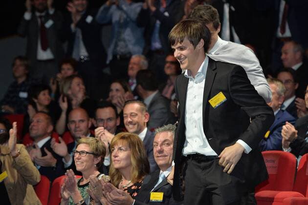 - BRUSSELS, BELGIUM: Samuel De Wever Destiny Nv pictured during the award ceremony for the 21st edition of Onderneming van het jaar (Dutch-speaking company of the year), Tuesday 20 October 2015, in Brussels.  DAVIDxSTOCKMAN 04724981