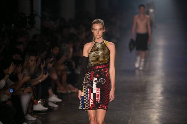 SAO PAULO, Brazil - 10 20 2015: Fashion Week WINTER 2016 - Carol Trentini for Ellus during Fashion Week Winter 2016 held in Sao Paulo.  Ci?axNeder