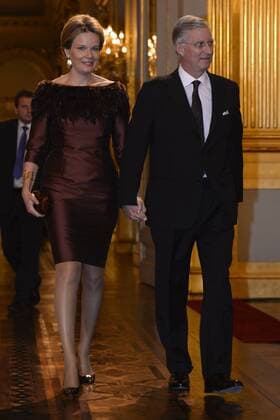- BRUSSELS, BELGIUM: Queen Mathilde of Belgium and King Philippe - Filip of Belgium pictured during the autumn concert at the Royal Palace, in Brussels, Wednesday 21 October 2015.  DIRKxWAEM 04725480