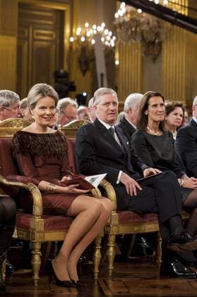 Belgium, Brussels, Oct. 21, 2015 - Queen Mathilde of Belgium and King Philippe - Filip of Belgium attend the autumn concert at the Royal Palace Â 